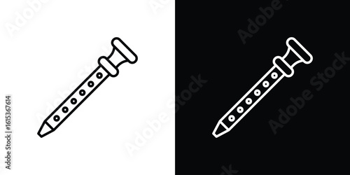 Flute icon for template logo, vector designs.