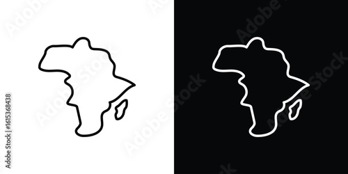 Earth africa icon for template logo, vector designs.