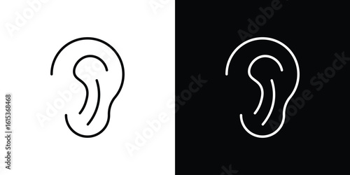 Ear icon for template logo, vector designs.