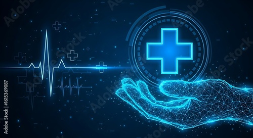 Digital healthcare medical technology abstract image