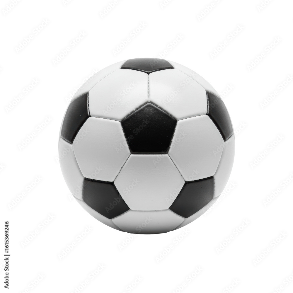 New, glossy miniature soccer ball with classic black and white pattern, perfectly spherical, isolated on a pristine transparent seamless background with bright, shadowless studio lighting. Concept for New, glossy miniature soccer ball with classic black and white pattern, perfectly spherical, isolated on a pristine transparent seamless background with bright, shadowless studio lighting. Concept for