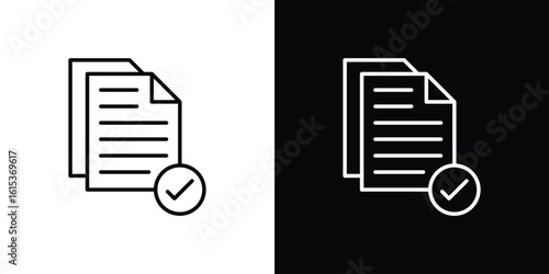 Compliance document icon for template logo, vector designs.