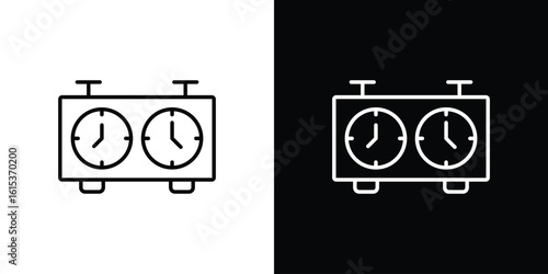 Chess clock icon for template logo, vector designs.