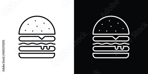 Cheese burger icon for template logo, vector designs.