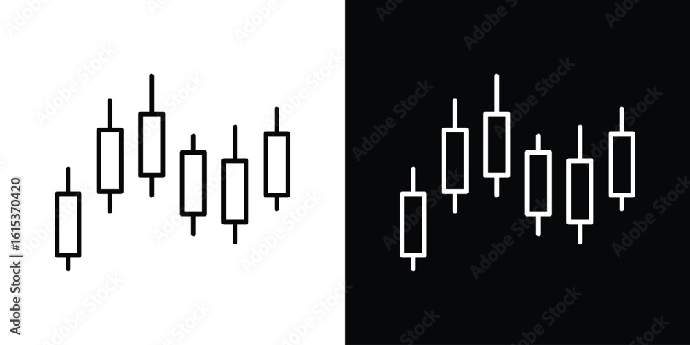 Obraz premium Chart candlestick icon for template logo, vector designs.