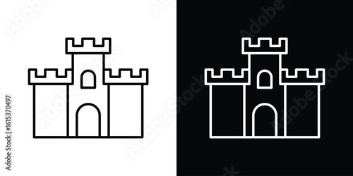 Castle icon for template logo, vector designs.