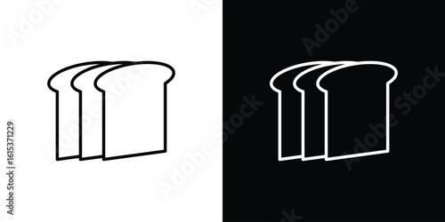 Bread loaf icon for template logo, vector designs.