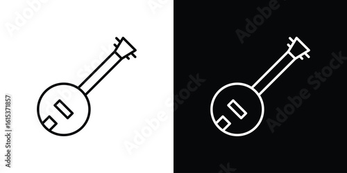 Banjo icon for template logo, vector designs.