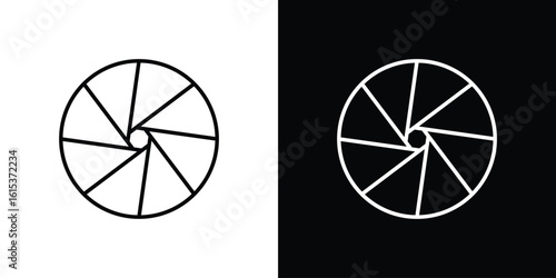 Aperture icon for template logo, vector designs.