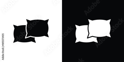 Pillow icon, logo elements of graphic designs
