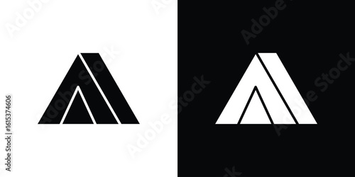 Tent icon, logo elements of graphic designs