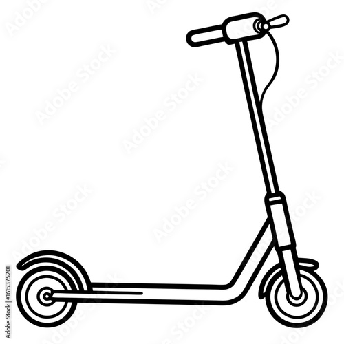 Minimalist Electric Scooter Line Art 