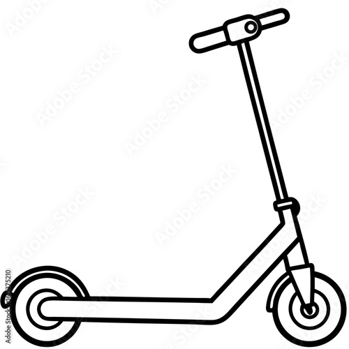 Minimalist Electric Scooter Line Art 