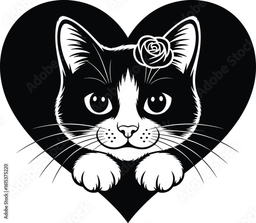 Cat Heart eps | american flag with cat svg Cat svg | Heart eps | Cat Silhouette | animal eps | cat love eps| kitten svg | cat lover gift | peteps

Cat In Heart eps, Cat Paws eps, Cat Footprints eps, C