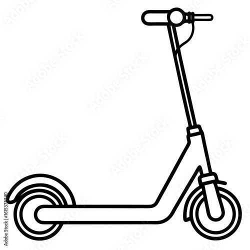 Minimalist Electric Scooter Line Art 