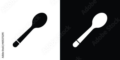Spoon icon, logo elements of graphic designs