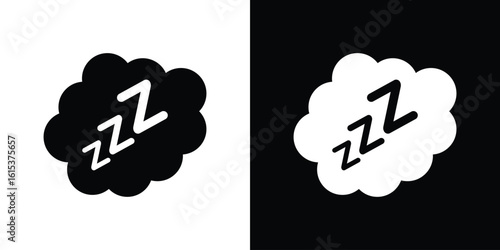 Snooze icon, logo elements of graphic designs