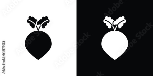 Radish icon, logo elements of graphic designs