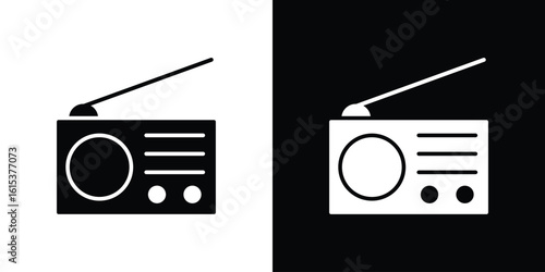 Radio icon, logo elements of graphic designs