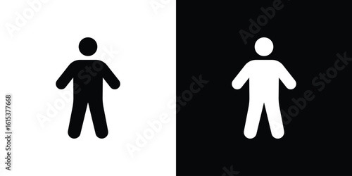 Person icon, logo elements of graphic designs