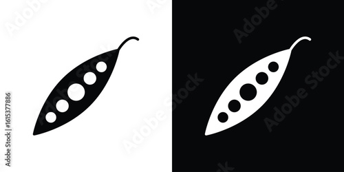 Peapod icon, logo elements of graphic designs