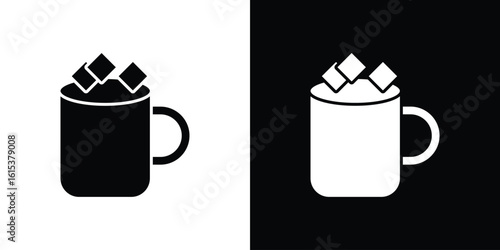 Marshmallows Mug icon, logo elements of graphic designs