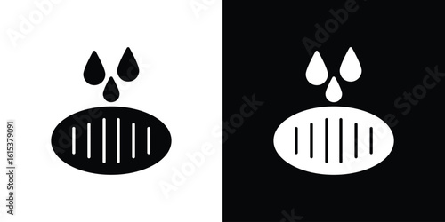 Manhole icon, logo elements of graphic designs