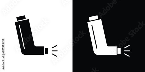 Inhaler icon, logo elements of graphic designs