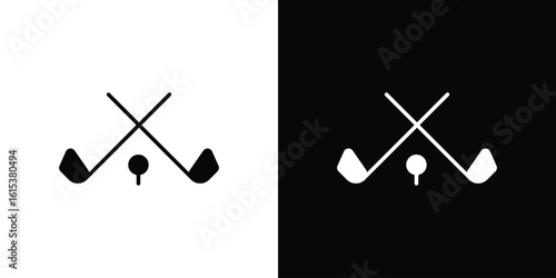 Golf club icon, logo elements of graphic designs