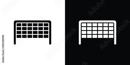 Goal net icon, logo elements of graphic designs