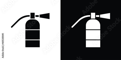 Fire extinguisher icon, logo elements of graphic designs