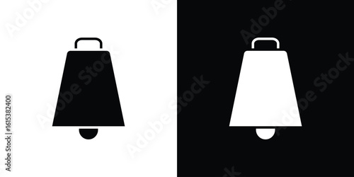 Cowbell icon, logo elements of graphic designs