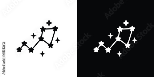 Constellation icon, logo elements of graphic designs