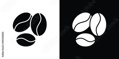 Coffee beans icon, logo elements of graphic designs