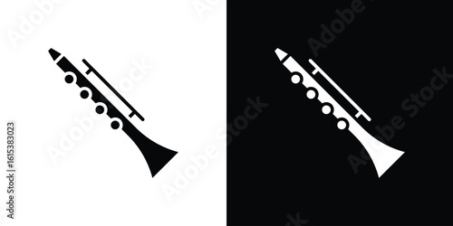 Clarinet icon, logo elements of graphic designs