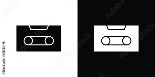 Cassette tape icon, logo elements of graphic designs