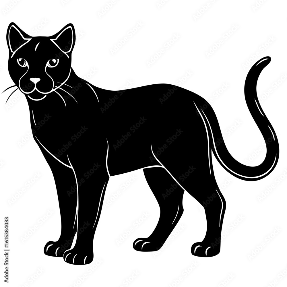 Obraz premium Cat Coloring Page Vector Cat Line Art Drawing for Children’s Coloring Book and Printable Crafts