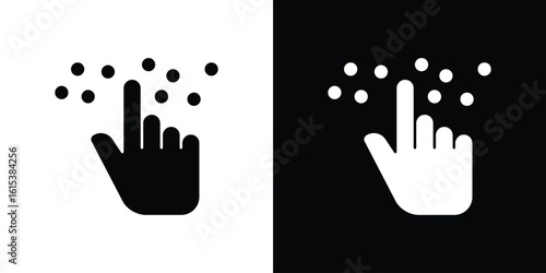 Braille icon, logo elements of graphic designs
