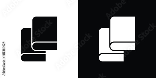 Book copy icon, logo elements of graphic designs