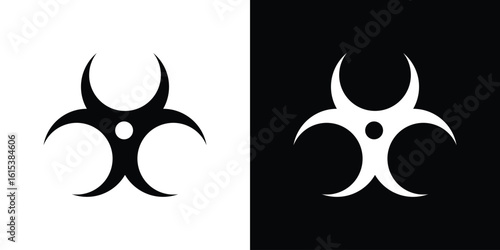 Biohazard icon, logo elements of graphic designs