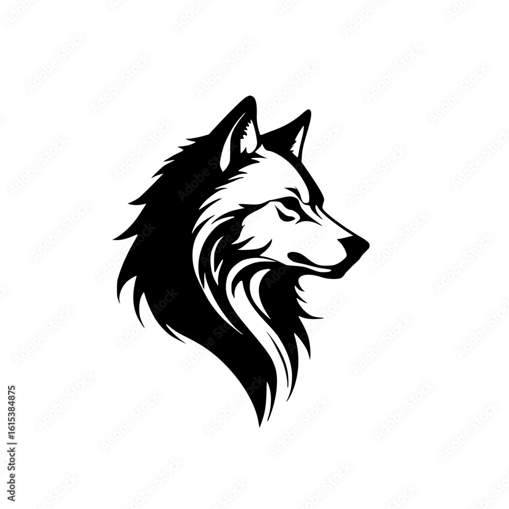 Naklejka premium wolf head vector