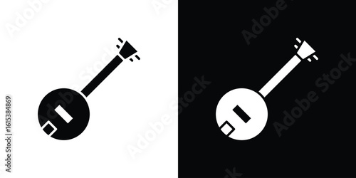 Banjo icon, logo elements of graphic designs