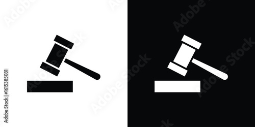 Auction icon, logo elements of graphic designs