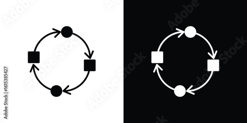 Adaptation icon, logo elements of graphic designs