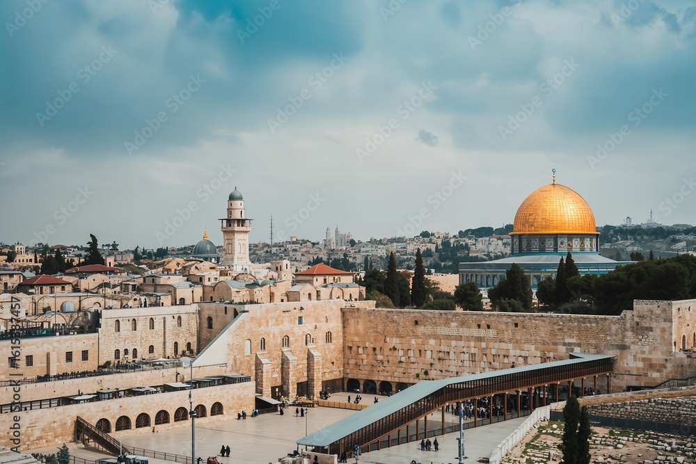 Obraz premium Jerusalems Old City A Blend of History and Modernity