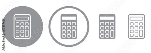 Calculator icon set vector. Accounting calculator sign and symbol.