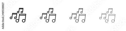 Music icon linear vector icon in a editable style.