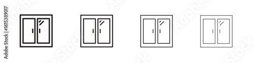 Window icon linear vector icon in a editable style.
