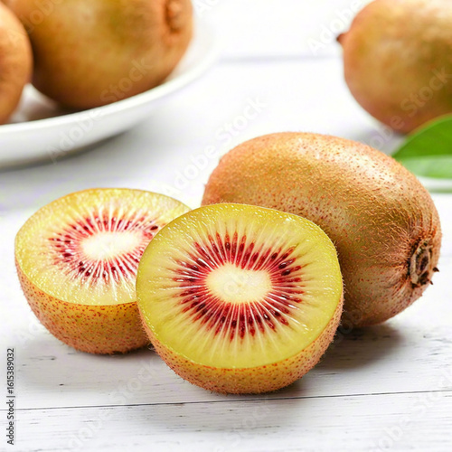 Fresh and delicious red kiwi fruit