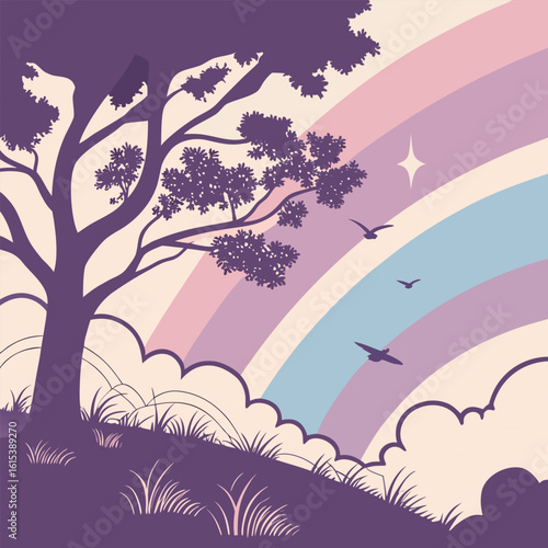 a dreamy sky background with gradient hues of lave eps